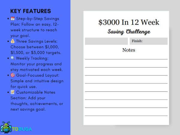 12 Weeks Saving Challenge