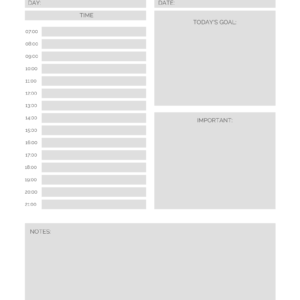 Daily schedule