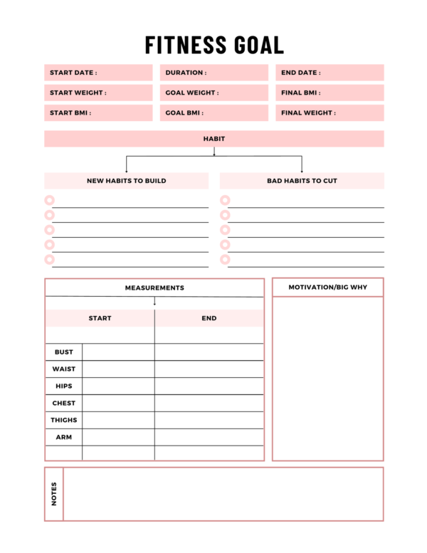 Goal Planner Colorful