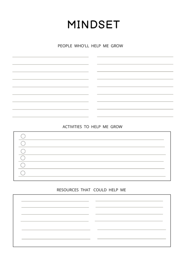 Self Confidence Planner