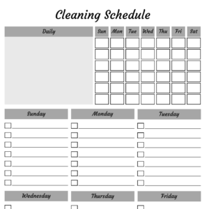 Cleaning Planner